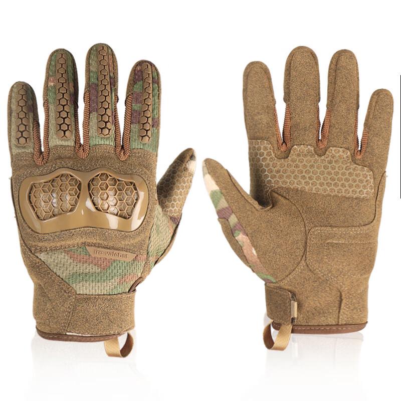 

LONGQI Tactical Camouflage Gloves with Bone Protection and Touchscreen One Size (S-XL)