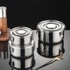 Stainless Steel Fresh-Keeping Refrigerator Storage Box with Sealed Lid for Fruit and Bento Portions.