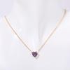 Stainless Steel Zodiac Birthstone Heart Pendant Necklace