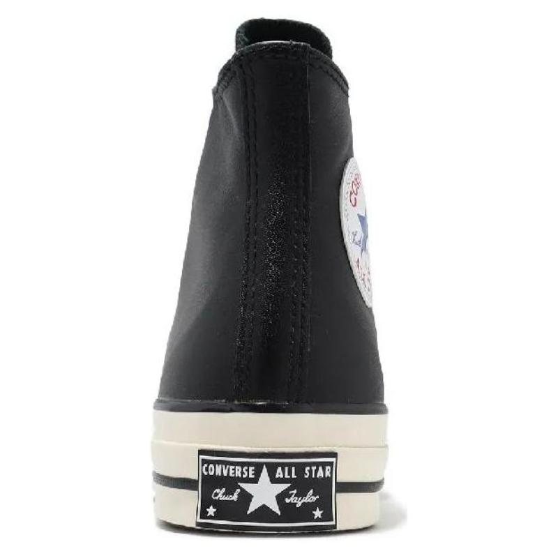 Converse Chuck 70 Comfortable Leather Versatile Comfortable High-Top Skate Shoes Unisex Black