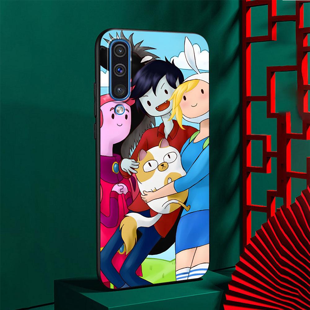 Adventure Fionna & Cake Time Case for Samsung Galaxy A03 A04s A20 A30 A20e A70 A70s A50 A40 A30s A50s A20s TPU Black Phone Cover