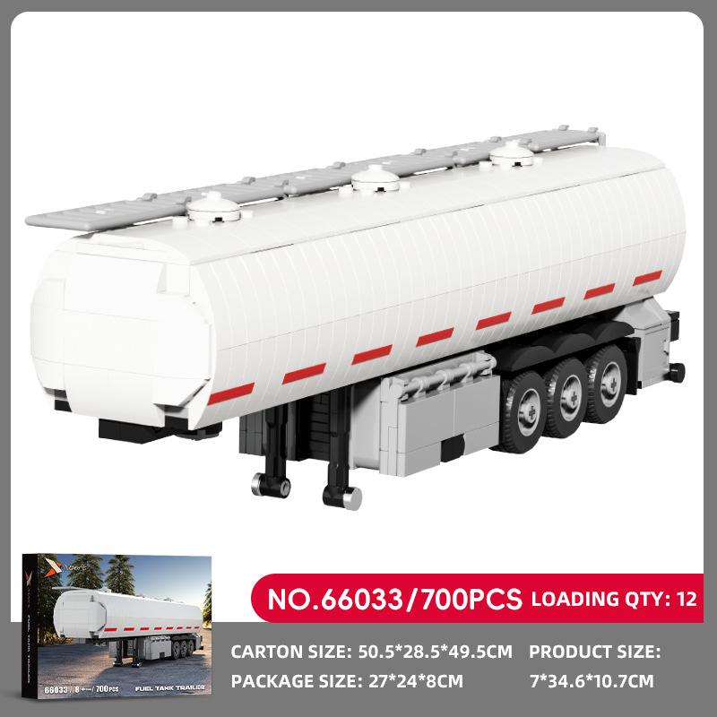 Brick Joy Transportation Truck Series: Semi-Trailer Car Building Blocks for Boys - Small Particle Assembly Toy