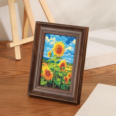 5D Diamond Art Kit Sunflower Pattern Vibrant Color Stress Relief Boosting Confidence Mosaic Embroidery Full Rhinestone Cross Stitch Kit