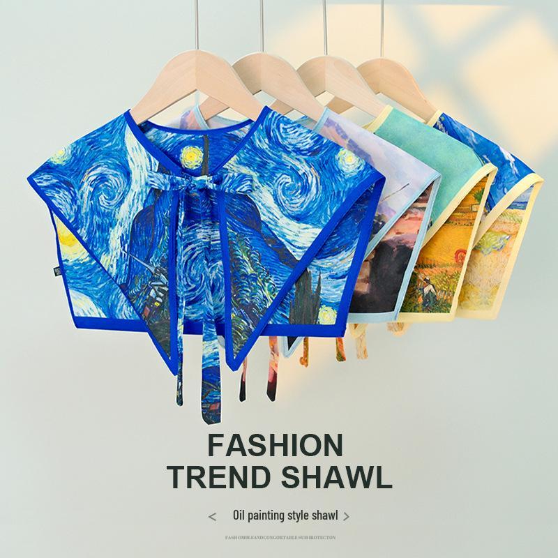 French Vintage Lace-Up Shawl: Women's Spring/Autumn Decorative Caplet, Thin Layered Neck & Shoulder Cover