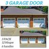 Garage Door Decorative Magnets 4 Hinges 2 Handles Set Reusable Removable Hardware Quick Fixing for Metal Door Decors
