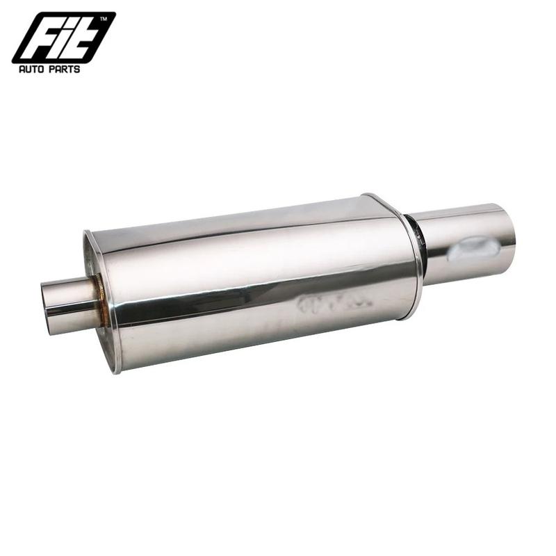 High Flow exhaust muffler 2.5 inch to 4 inch sport car Muffler Exhaust Pipe Stainless Steel