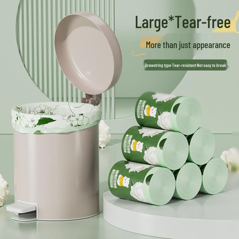 Beifuß Große Reißfeste Küchenmüllsäcke - Dick, Handlich, Geruchsresistent, Anti-Moskito Kordelzugdesign für den Haushaltsgebrauch