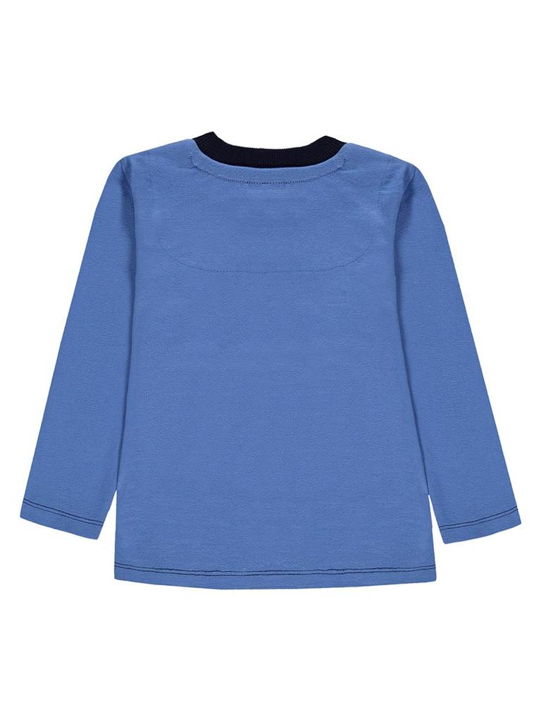 Boys' long-sleeved motorcycle blouse, blue Kanz