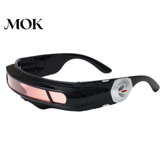 Skrāpējumnoturīgi Lēcu Saulesbrilles Futuristiskas Cyberpunk Saulesbrilles