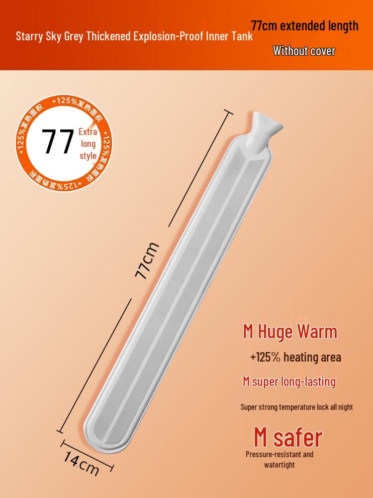 Extra dlouhá nevýbušná láhev na horkou vodu na nohy, břicho a krk - Zimní ohřívač rukou