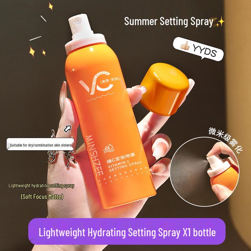 

MINSHZEE Спрей для фиксации с витамином C: Стойкий фиксатор макияжа, Антиоксидант, Увлажняющий, Свежесть для женщин.