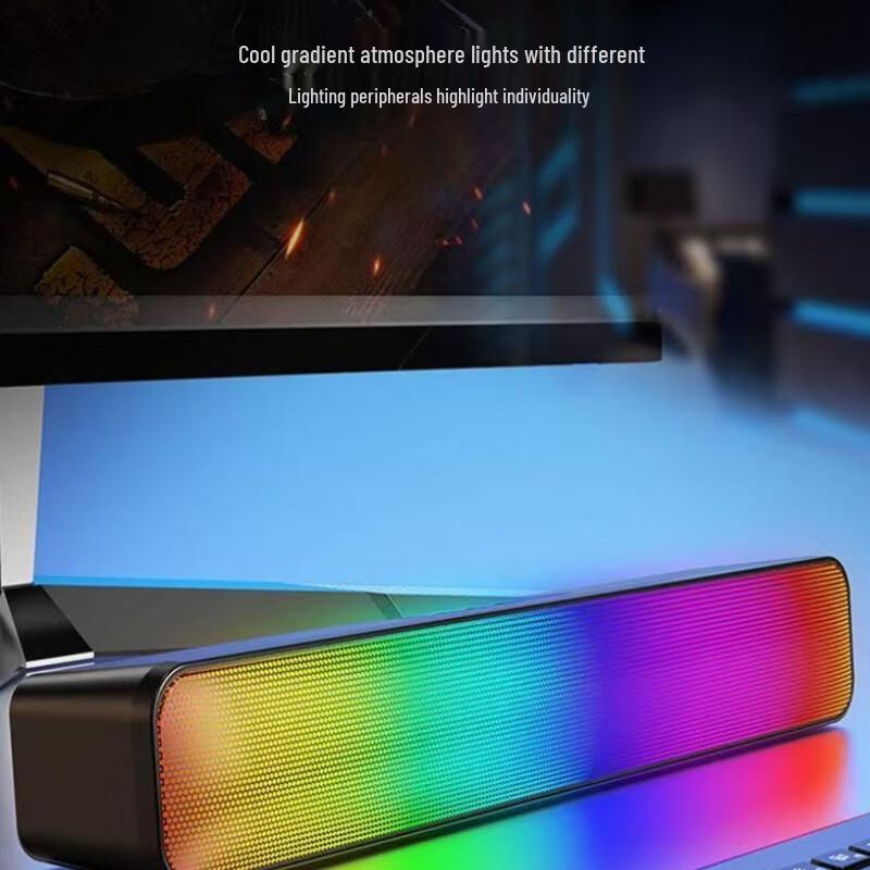 Bluetooth Speaker M8: Wired Gaming Desktop Speaker with Super Heavy Bass Subwoofer