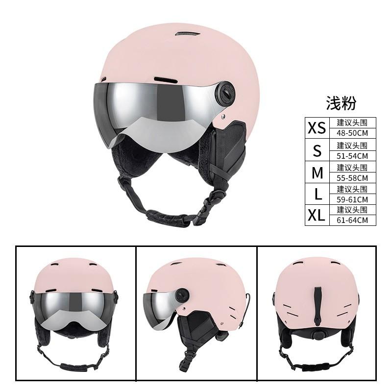 Unisex Ski Snowboard Helmet With Removable Goggles Adults Kids ABS EPS Safety Headgear Outdoor Winter Sports