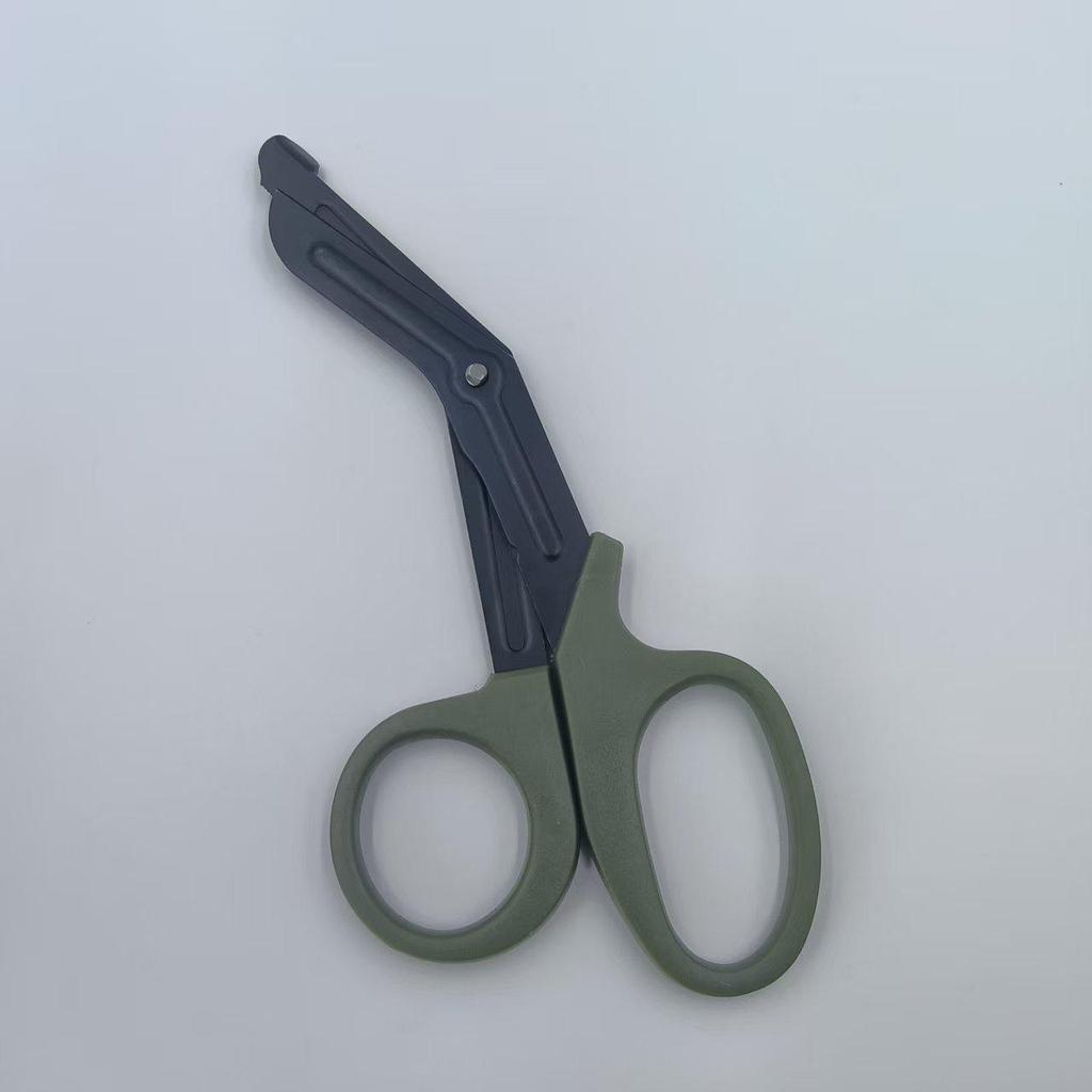 Portable Outdoor Tactical First Aid Scissors - Multi-functional Angled Canvas Shears
