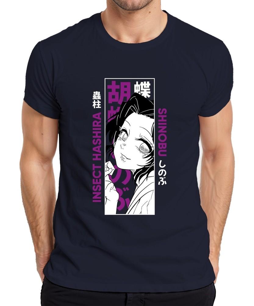 Shinobu Kocho Demon Slayer Insect Hashira Anime Gift Purple Unisexs Tshirt S