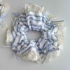 Lace Check Bow Hair Ring Female Cute Sweet Balls Scrunchie Vintage Gentle Hair Accessories