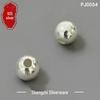 S925 Sterling Silver 3D Round Faceted Beads for DIY Jewelry Accessories