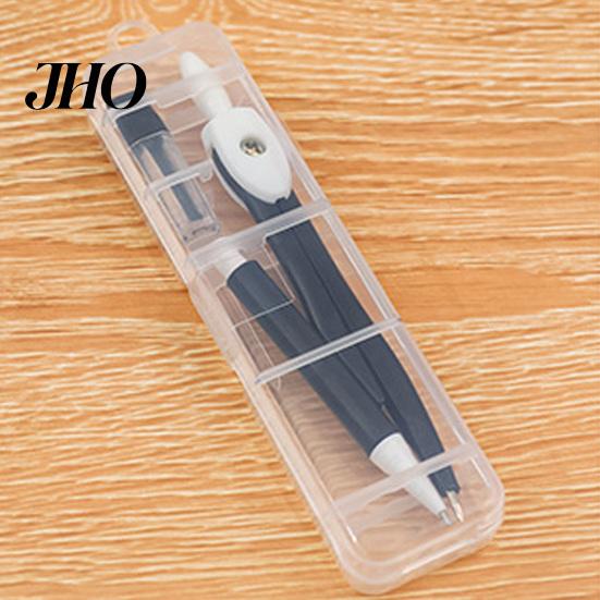 Office Drawing Tool 2-in-1 Metal Compass Set with Automatic Pencil Geometry for Smooth Circle Students Precise Portable Storage Box Math Art