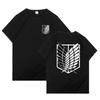 Japansk Anime T-skjorte Menn Attack on Titan T-skjorte Unisex Kawaii Tegneserie Titaner Angriper Grafiske T-skjorter Mannlig Harajuku Sommer Topper
