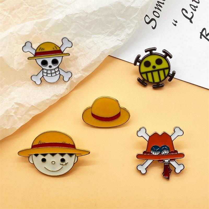 Cartoon Netter Junge Mit Hut Schädel Design Metall Emaille Brosche Übertriebene Persönlichkeit Abzeichen Pin Schmuck Fan Geschenk