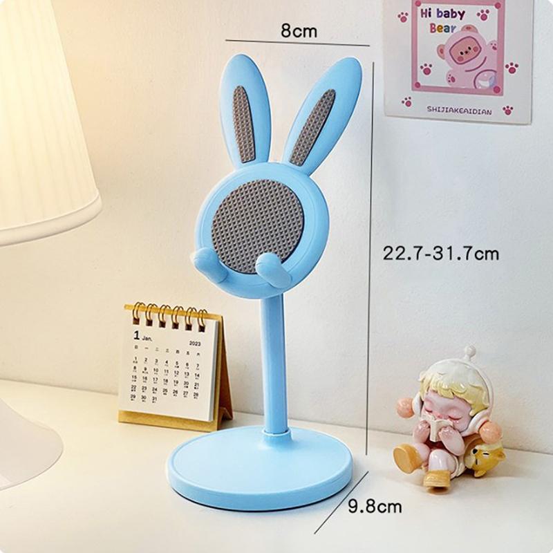 Růžový držák na telefon Stolní stojánek na mobilní telefon Pro smartphone Nastavitelná Roztomilý králíček Kreslený Stolní podpora