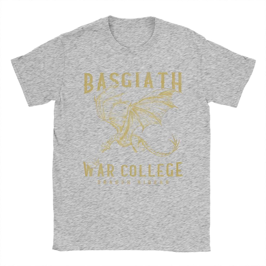 Basgiath War College Fourth Wing Dragon Rider Fantasy Bookish T Shirts Pure Cotton Novelty T-Shirt O Neck Tees Clothing Printing