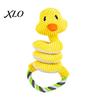 Durable Tug of War Rope Toys Squeaky Dog Toy with Pull Rope, Plush Toy, Indestructible for Aggressive Chewers Spiral Animal Interactive Small