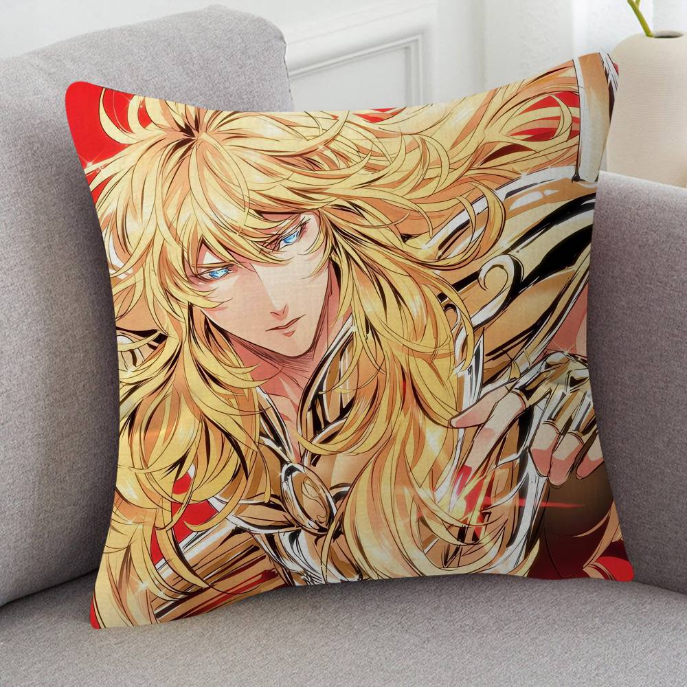 Anime Saint Seiya Cartoon Series Square Pillowcase Soft Waist Sofa Cushion Cover Bedroom Room Pillowcase
