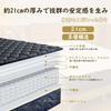 Pocket Coil Mattress, Double, Extra Thick 21cm, High Resilience, High Density, Body Pressure Distribution, Turning Support, Slightly Firm, Breathable,