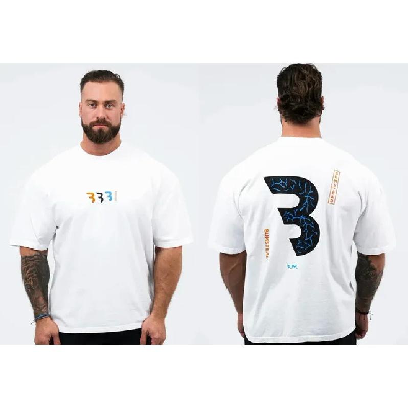 Men's Summer Gym T-Shirt Cotton O-neck Short Sleeve Fitness T Shirt