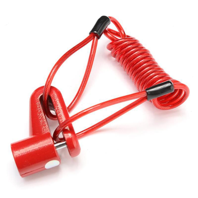 Bicycle & Motorcycle Disc Brake Anti-theft Lock with Reminder Rope