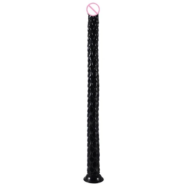 50CM Overlength Scaly Pattern Anal Plug Dildos with Suction Cup Soft Anal Dilator Phallus Masturbator Sex Toys Butt Plug Penis