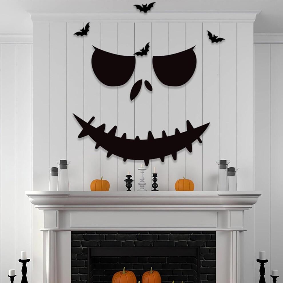 Multipurpose Fabric Pumpkin Skeleton Hand Sticker Halloween Window Wall Decal Reusable Cloth Door Sign Party Supplies