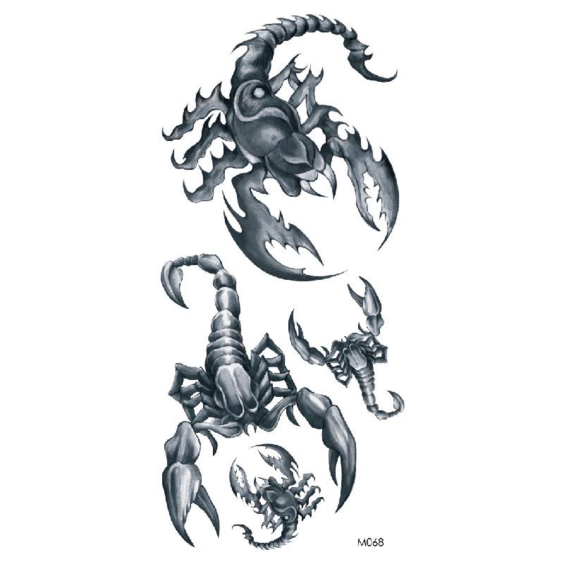 Realistic Bright Animal Totem Waterproof Rose Tattoo Stickers