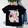 HUNTRX Anime Cartoon Mädchen Print Kinder T-Shirt | Japanischer Y2K Stil Unisex Kinder Baumwolle Lässig Kurzarm T-Shirt