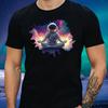 T-Shirt Herren Meditierender Astronaut Motiv Baumwolle Größe XS bis 5XL
