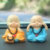 4 Stuks/Set Hars Ambachten Cadeau Schattige Kleine Monnik Beeldjes Schattige Monniken Beelden Creatieve Monnik Poppen Tafel Auto Decoratie