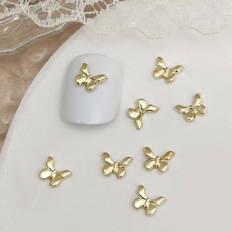 20pcs Metal Bowknot Nails Art Decoration 3D Nail Charms for Women Nails Art