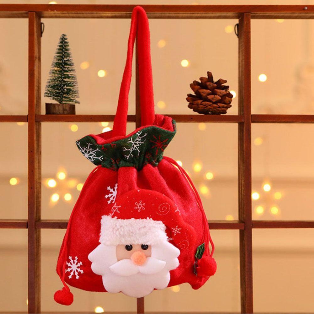 Bag Gifts Stockings For Kids Christmas Gift Bag Candy Bags Wrapping Pouch Xmas Drawstring Bags