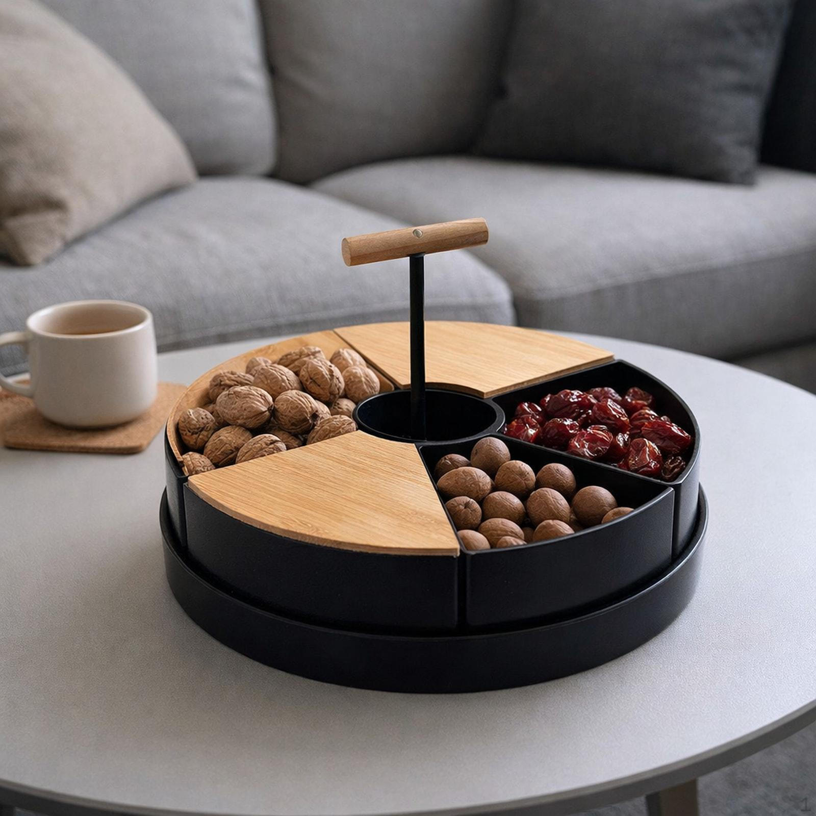 Раздельная сервировочная тарелка Миска для закусок Декоративный centerpiece стола Тарелка для сухофруктов Блюдо для закусок и соусов