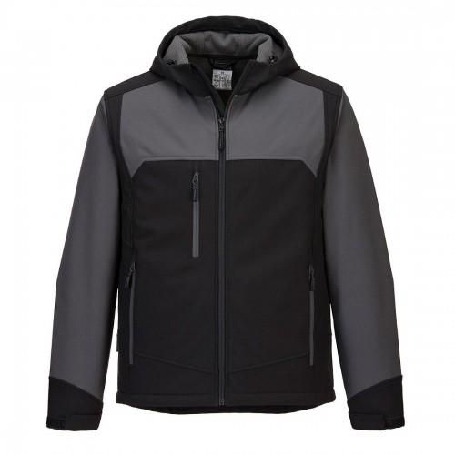 Portwest Mens KX3 Contrast Hooded Soft Shell Jacket