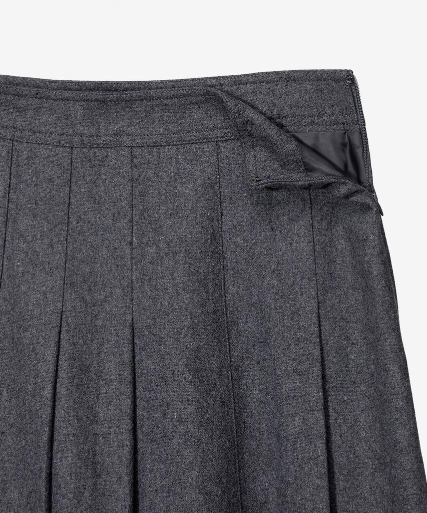 Mind Bridge Woman [W] Wool Pleated Midi Skirt