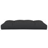 Black Pallet Cushion 120 X 80 X 12 Cm Fabric