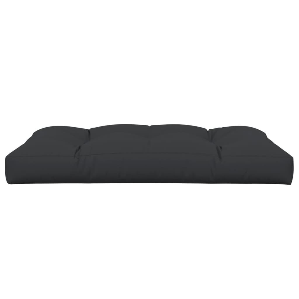 Black Pallet Cushion 120 X 80 X 12 Cm Fabric