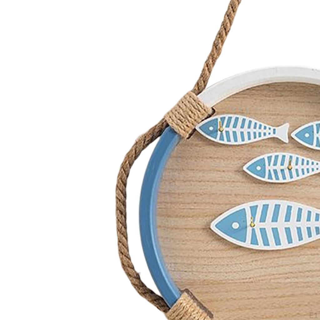 Key Holder for Wall Home Decor Ornaments Mediterranean Style Wood Craft Art