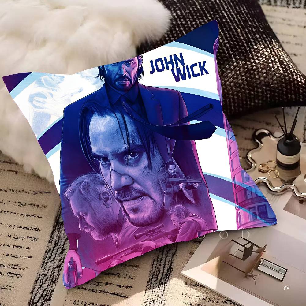 John Wick Pillow Case Square Pillow Bedroom Sofa Leisure Comfort Cushion Car Living Room Home Decoration