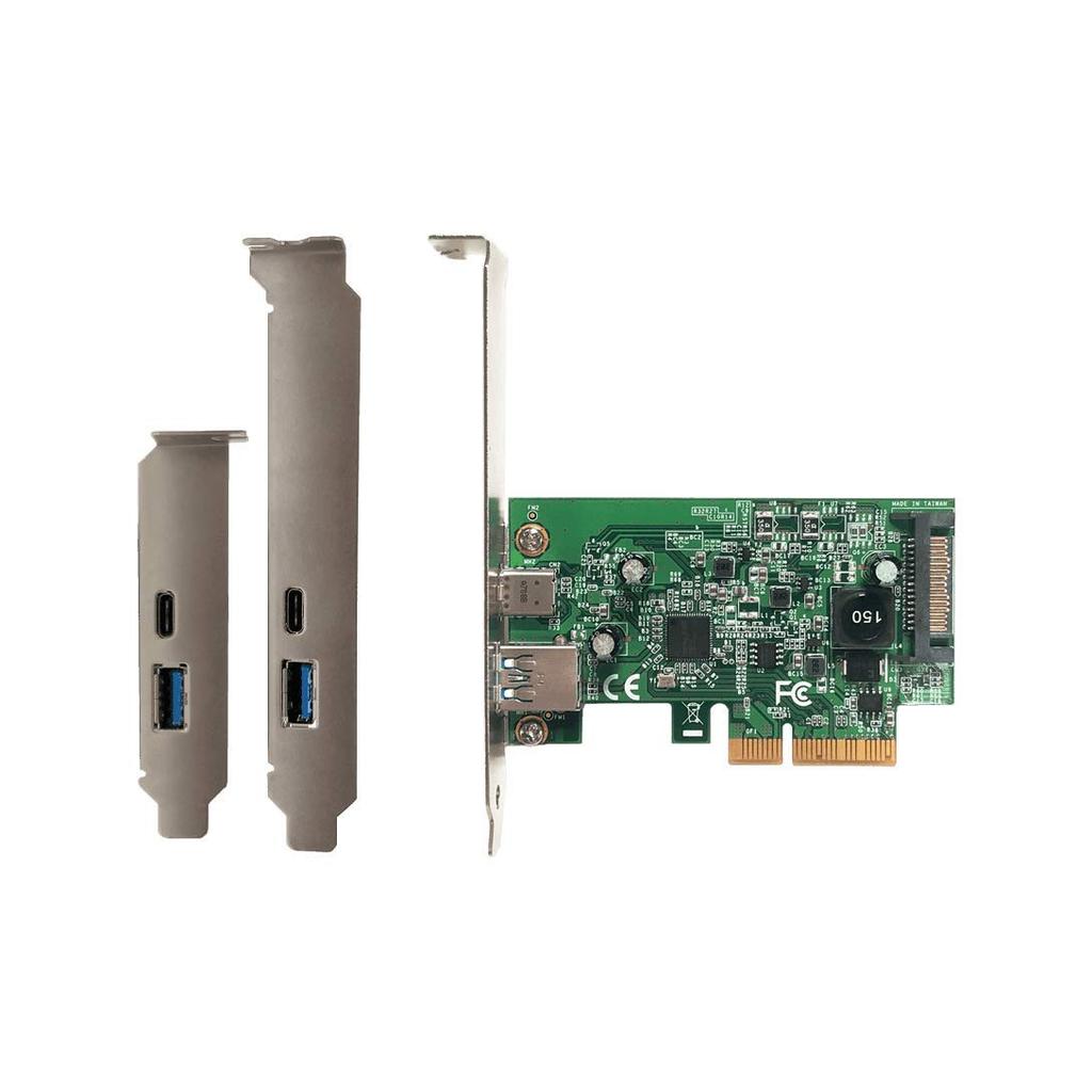 Kuroutoshikou Gen2 TypeA TypeC Interface Card x4 Equipped with ASMedia ASM3142 USB3.2 (10Gbps) & (PCI-Express Connection) USB3.1AC-P2-PCIE3