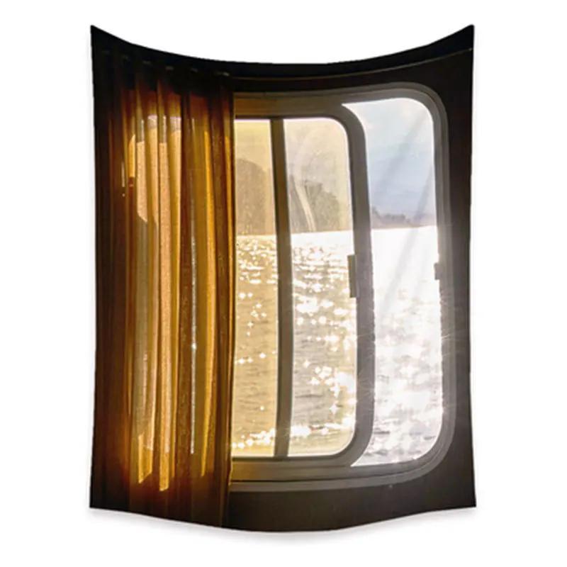 Tapestry Living Room Background Mural Beach Mat Home Decoration Simple and Fresh Character Wall Hanging