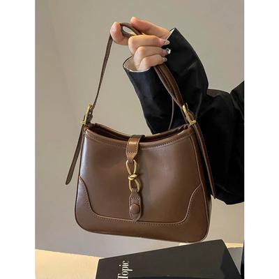 Strukturierte Vintage-Umhängetasche für Damen, klassisches PU-Leder, All-Match-Schultertasche, Handtasche und Geldbörse für den täglichen Pendler