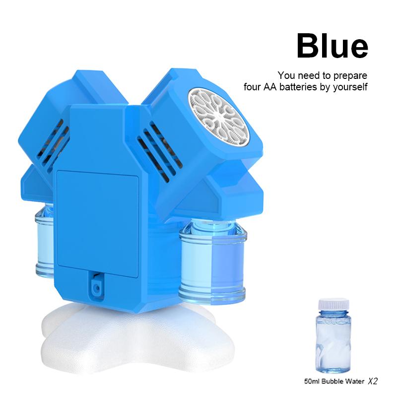 With 100ml bubble water Double head rotating bubble machine outdoor wedding children's bubble toy activity party festival gift